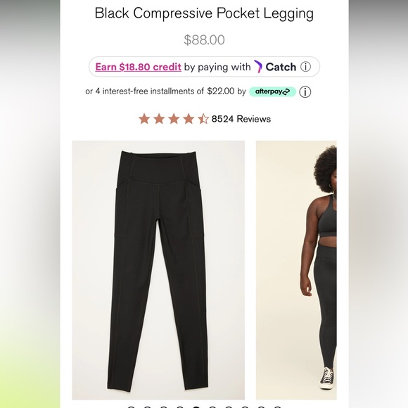 Girlfriend Collective Compressive Pocket Legging + 2 l Scrunchies - Picture 3 of 3